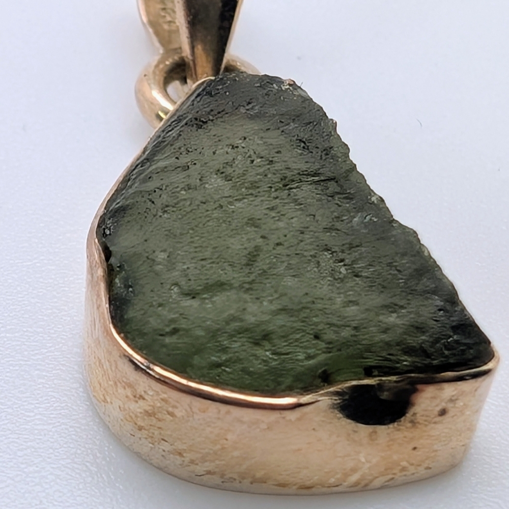 Natural Rare Moldavite S925 Sterling Silver Pendant - Picture 3 of 4